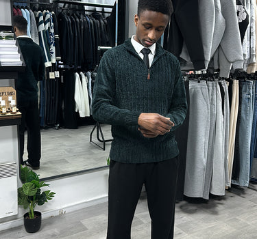 PULL - QUATER ZIP GREEN