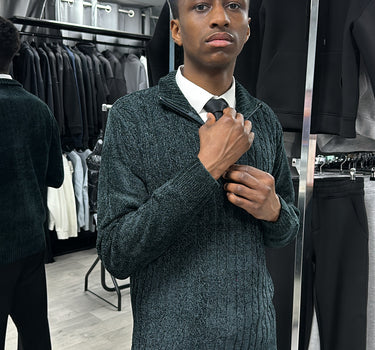 PULL - QUATER ZIP GREEN