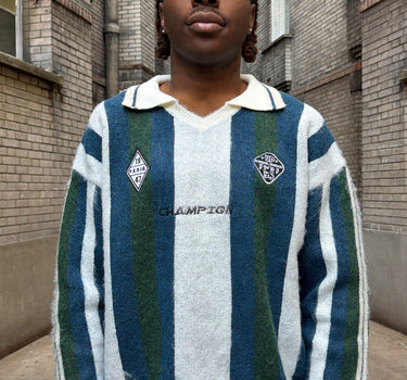 Polo Stripe - Vert/Blanc