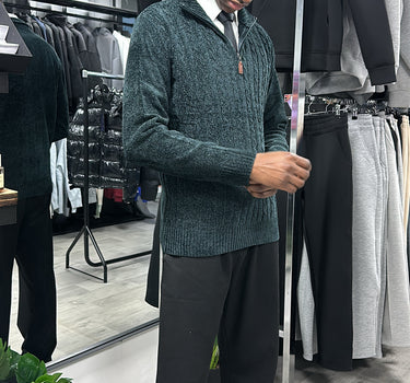 PULL - QUATER ZIP GREEN