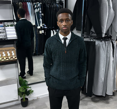 PULL - QUATER ZIP GREEN