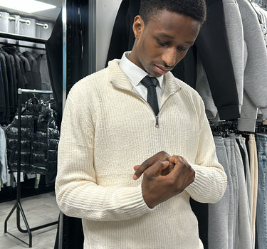 PULL - QUATER ZIP BEIGE