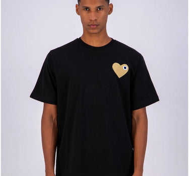 TEE-BABY BLACK - COEUR MOUTARDE