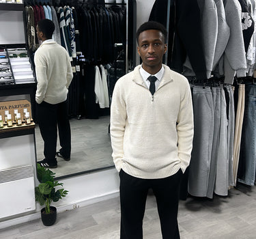 PULL - QUATER ZIP BEIGE