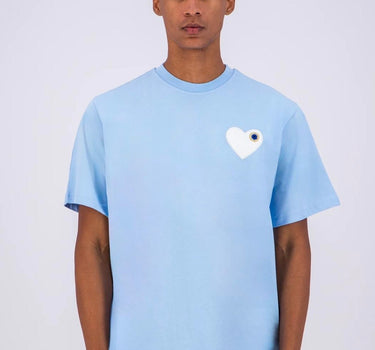 TEE-BABY BLUE - COEUR WHITE