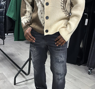 PULL - CARDIGAN BROWN