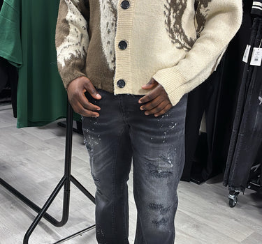 PULL - CARDIGAN BROWN