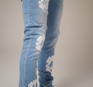 JEANS FLOWER - BLUE